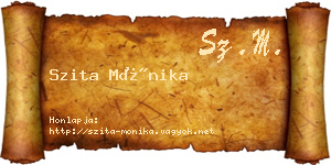 Szita Mónika névjegykártya